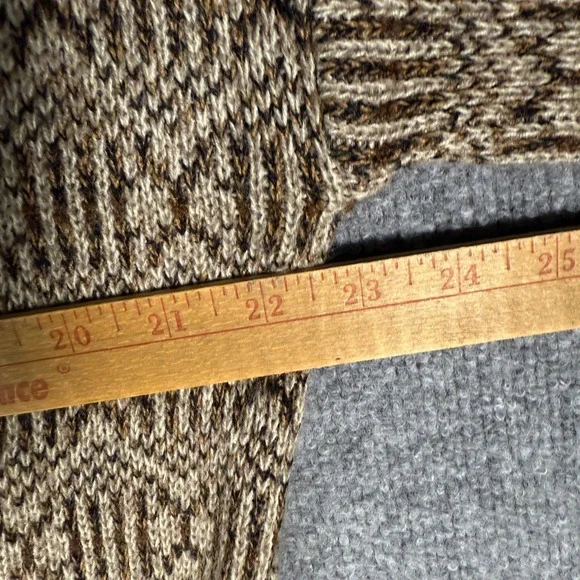 Towncraft Men's Large Geometric Pattern Knit Sweater Long Sleeve Crew Neck - Picture 4 of 5